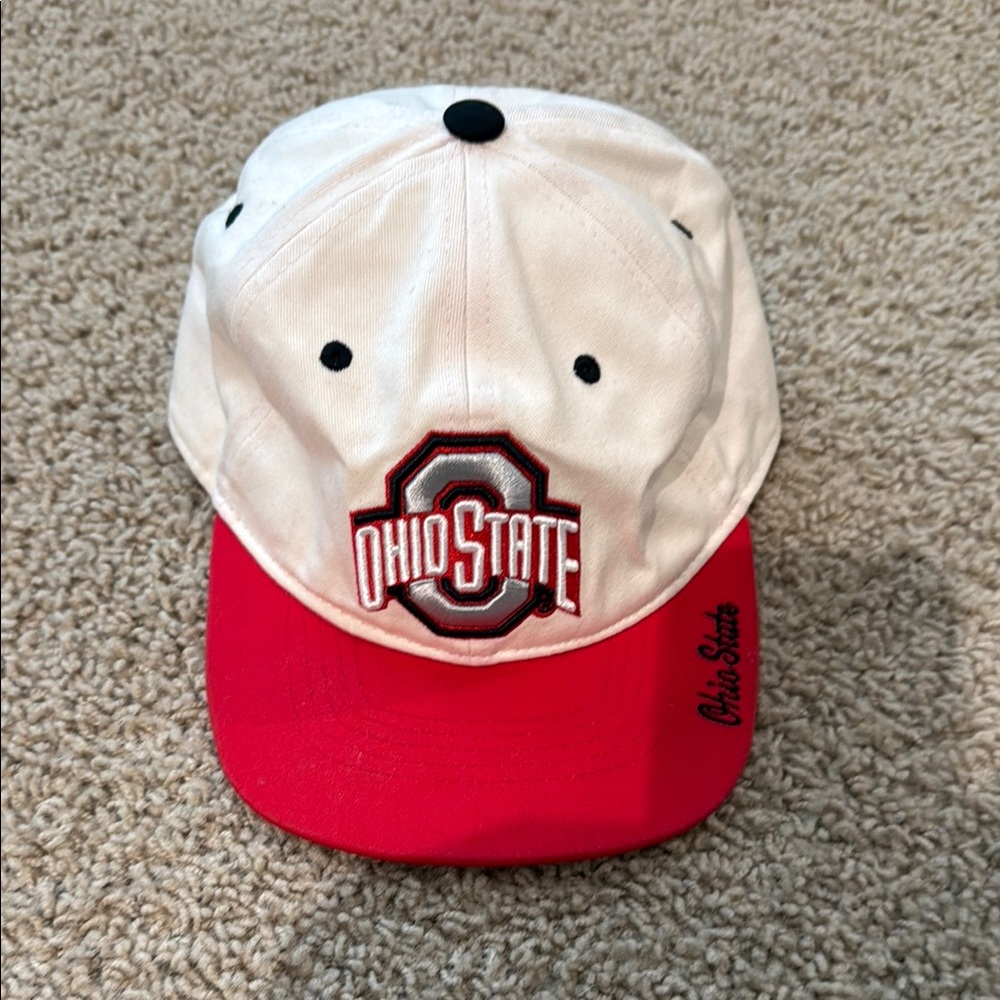 Ohio State Youth White and Red Baseball Cap